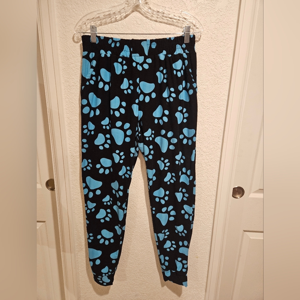 Leggings Depot Black and Blue Pajama Pants Size XL
